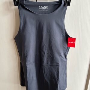 SPANX Charcoal Sleeveless Active Tank
